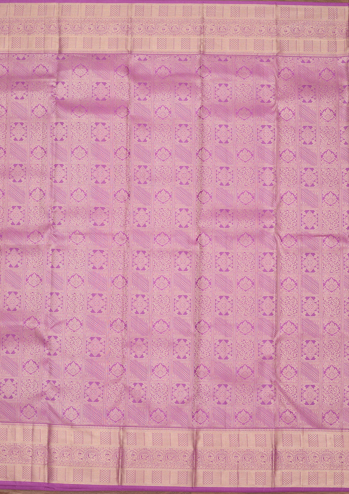 Light Lavender Zariwork Pure Silk Saree