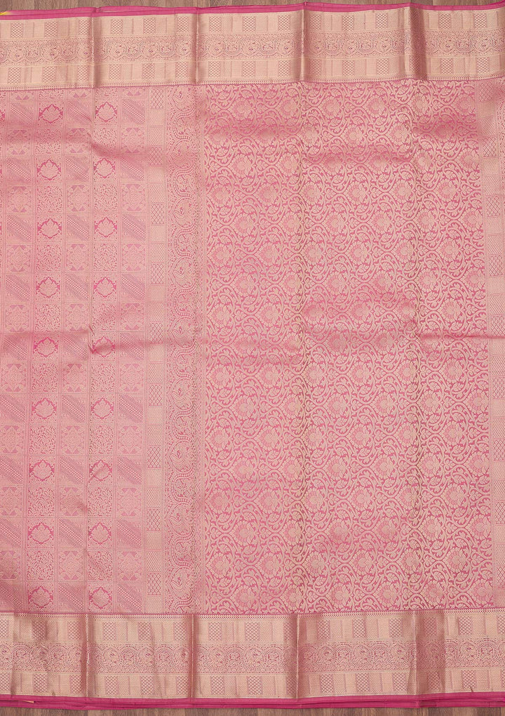 Pink Zariwork Pure Silk Saree