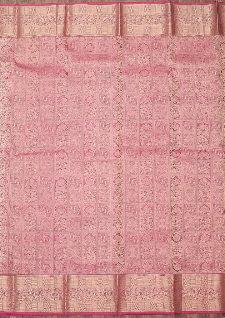 Pink Zariwork Pure Silk Saree