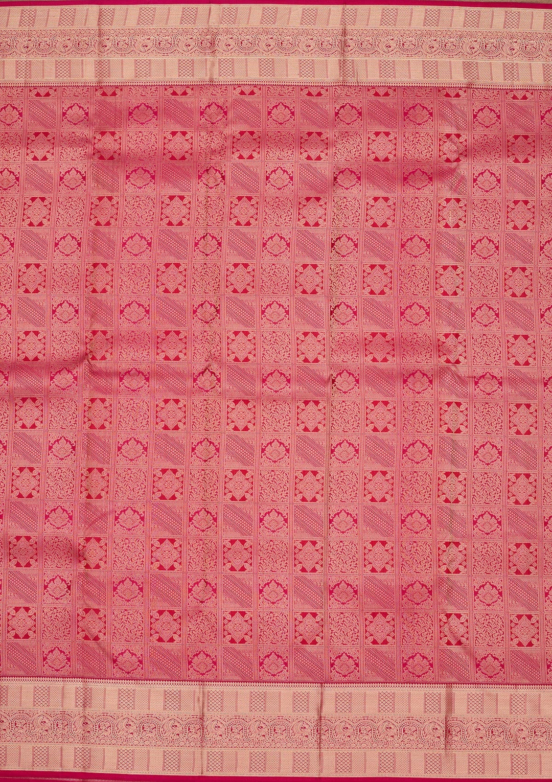 Rani Pink Zariwork Pure Silk Saree