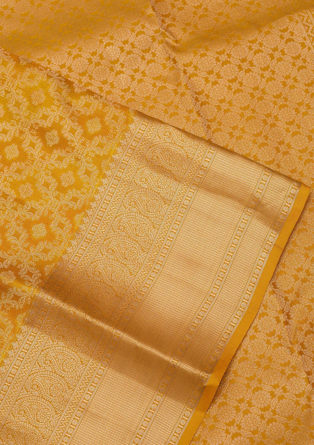 Yellow Zariwork Pure Silk Saree