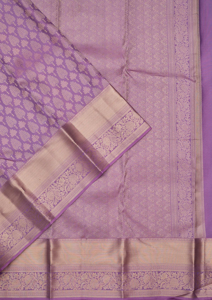 Lavender Zariwork Pure Silk Saree