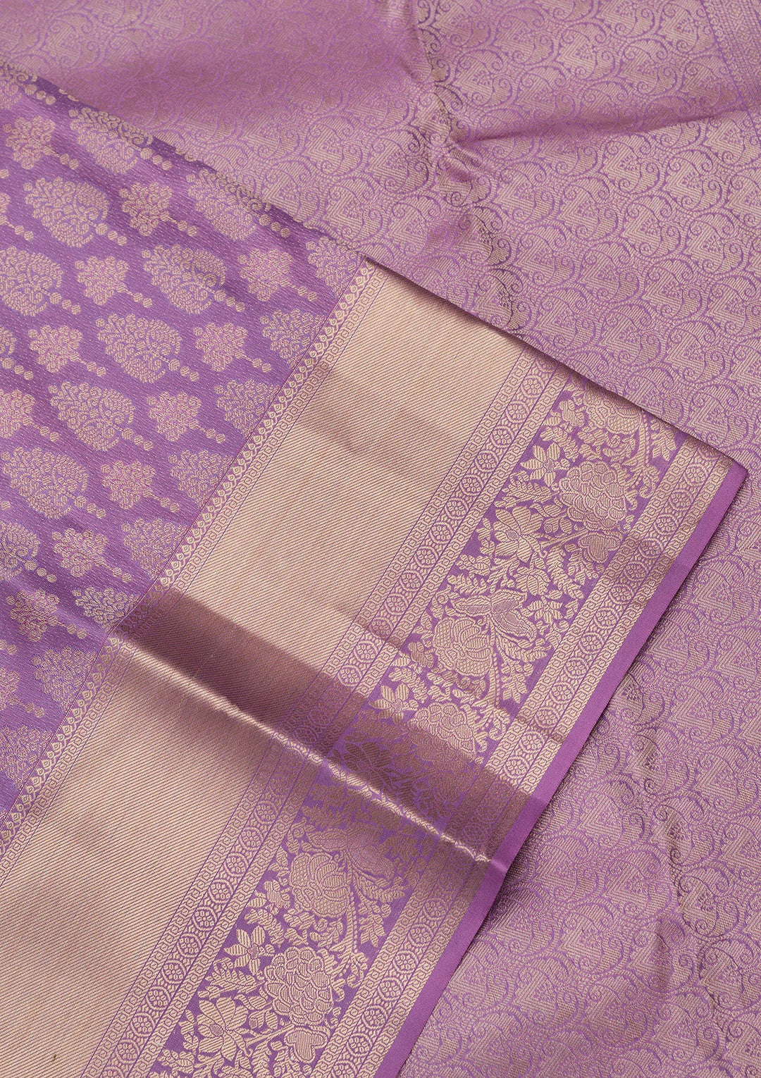 Lavender Zariwork Pure Silk Saree