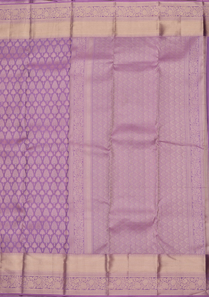 Lavender Zariwork Pure Silk Saree
