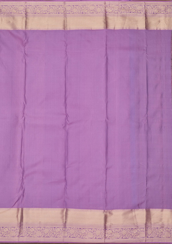 Lavender Zariwork Pure Silk Saree