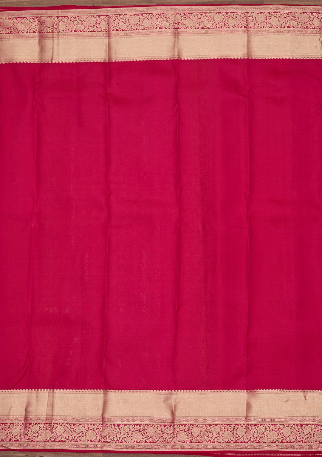 Magenta Pink Zariwork Pure Silk Saree