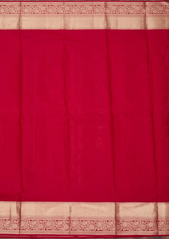 Maroon Zariwork (Gold) Silk Saree