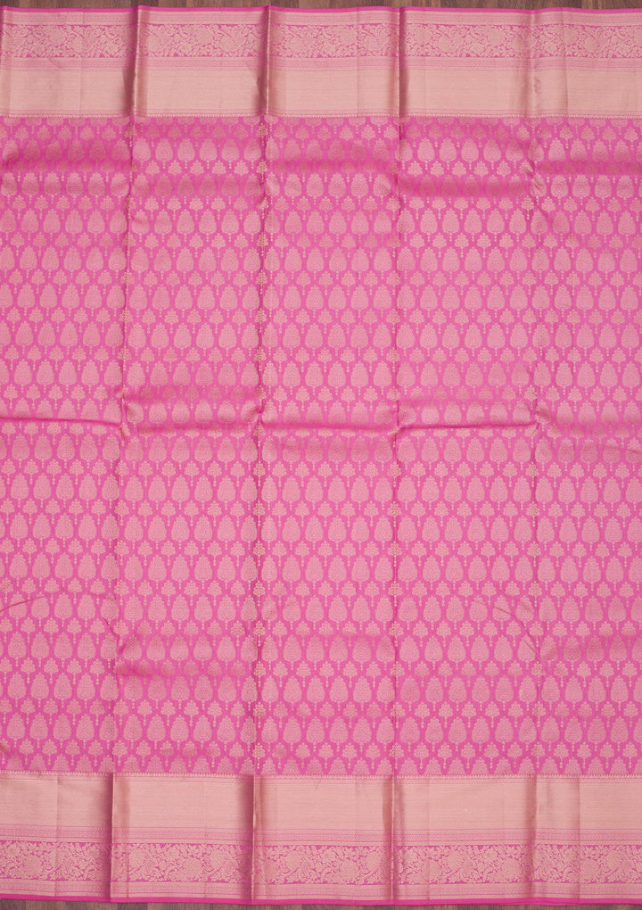 Pink Zariwork Pure Silk Saree-koskii