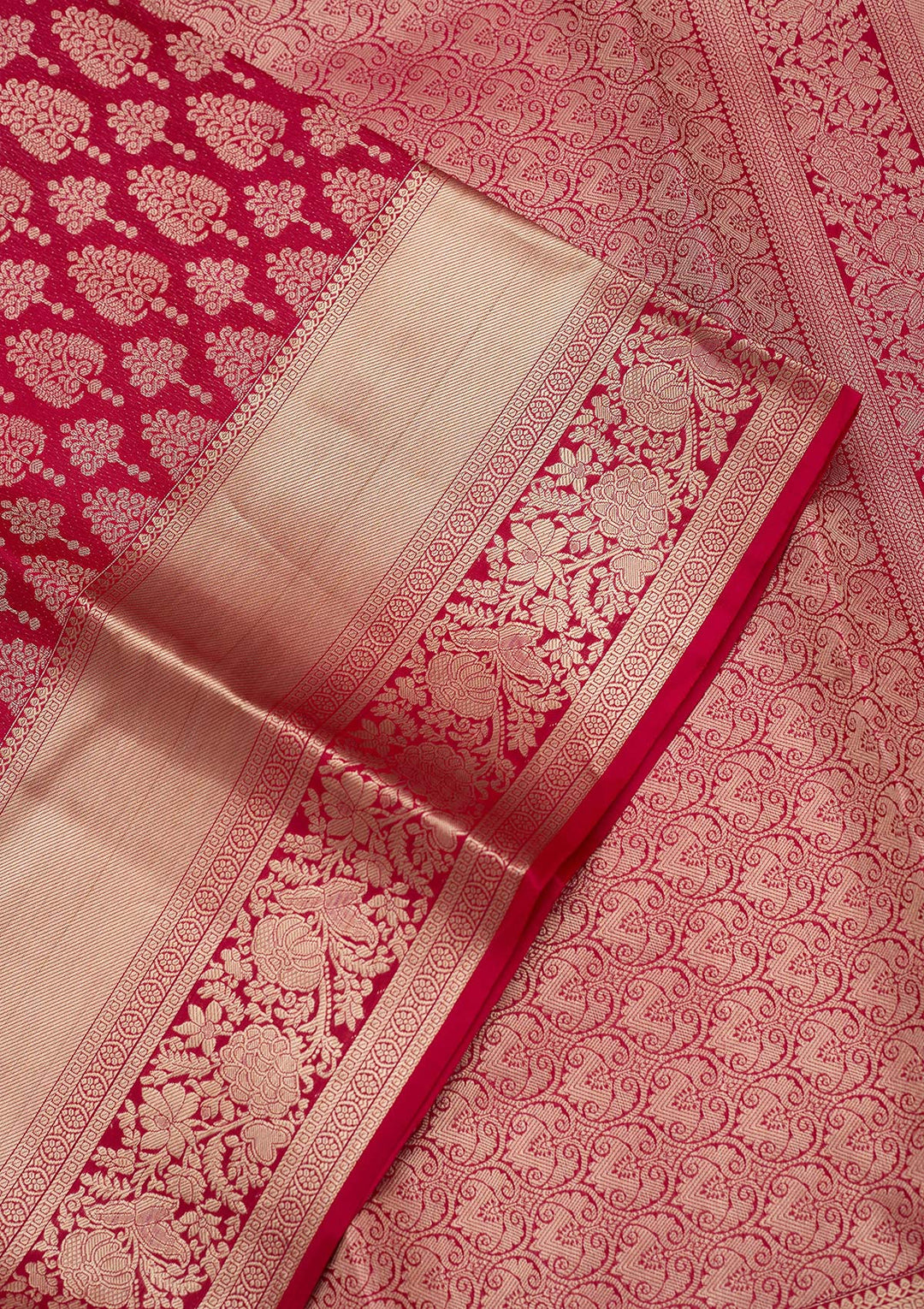 Rani Pink Zariwork (Gold) Pure Silk Silk_Saree