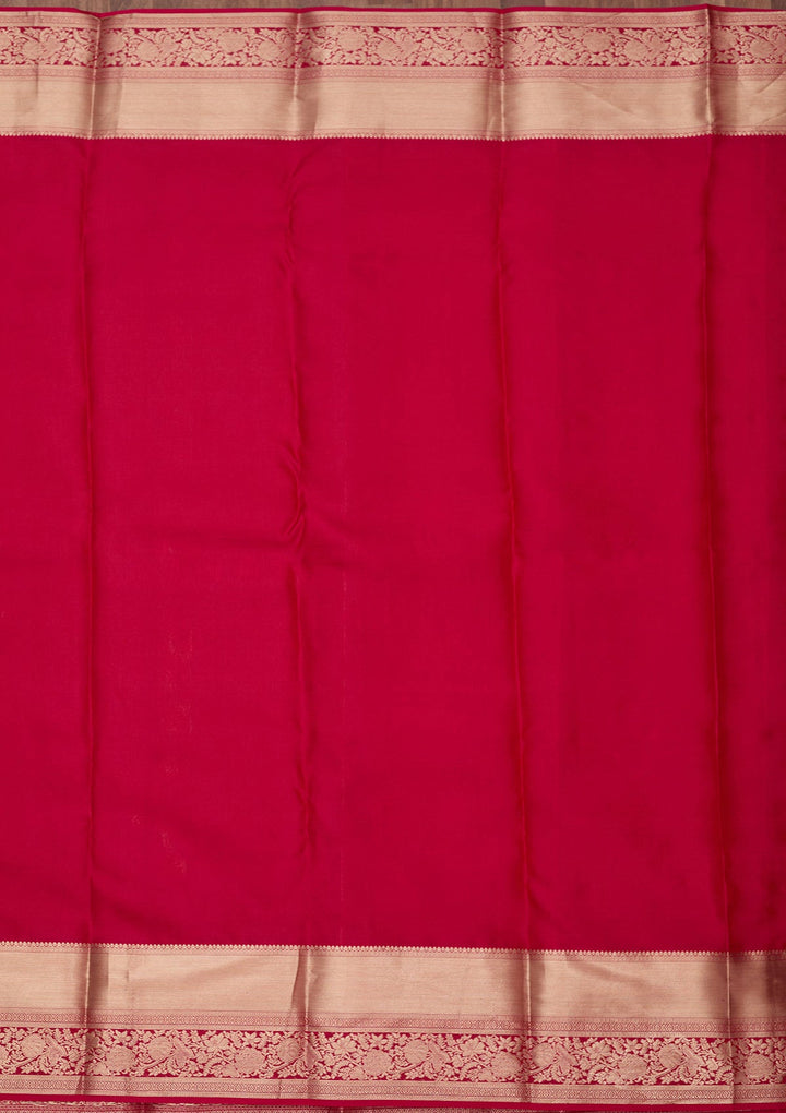 Rani Pink Zariwork (Gold) Pure Silk Silk_Saree