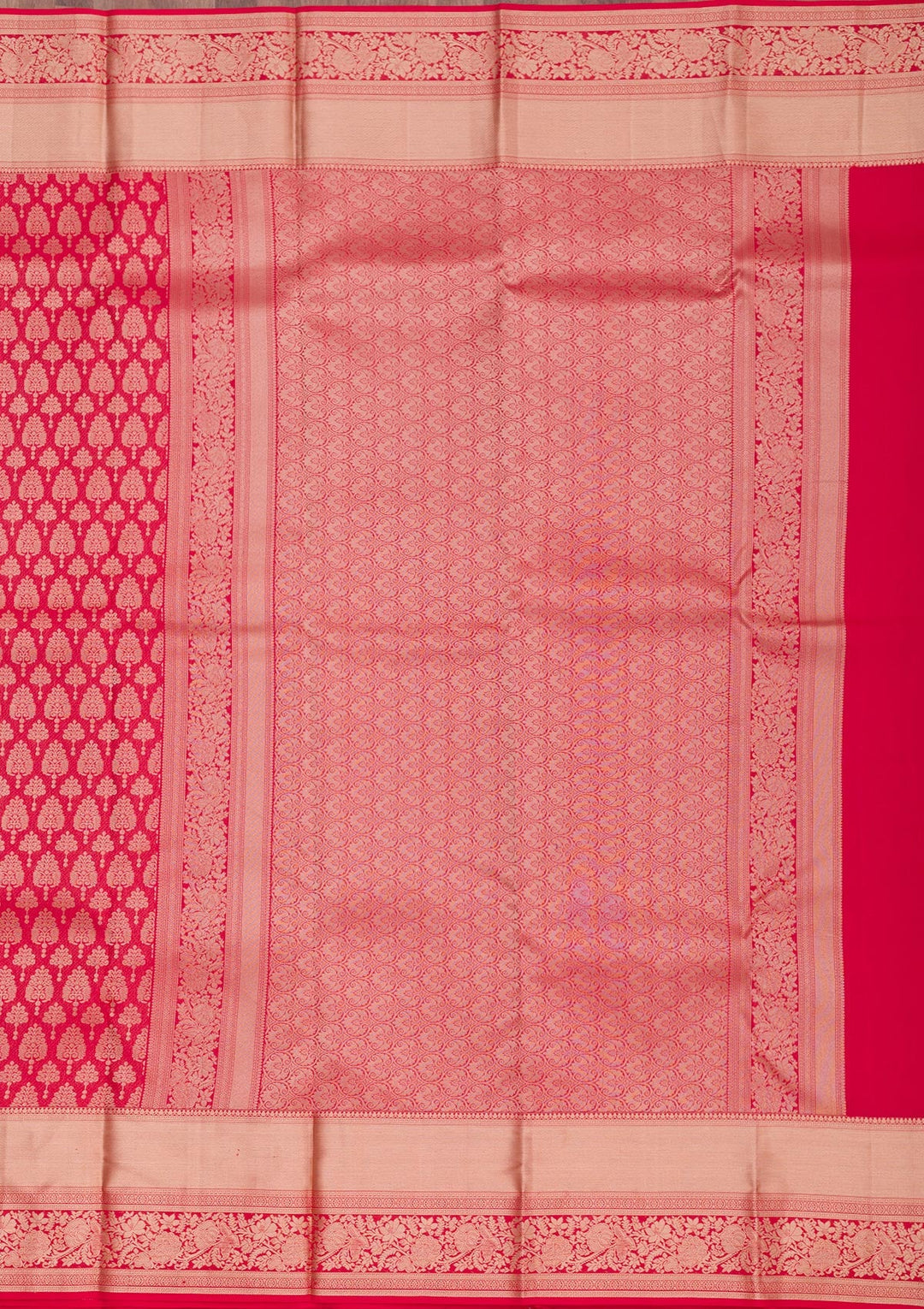 Red Zariwork Pure Silk Saree-Koskii