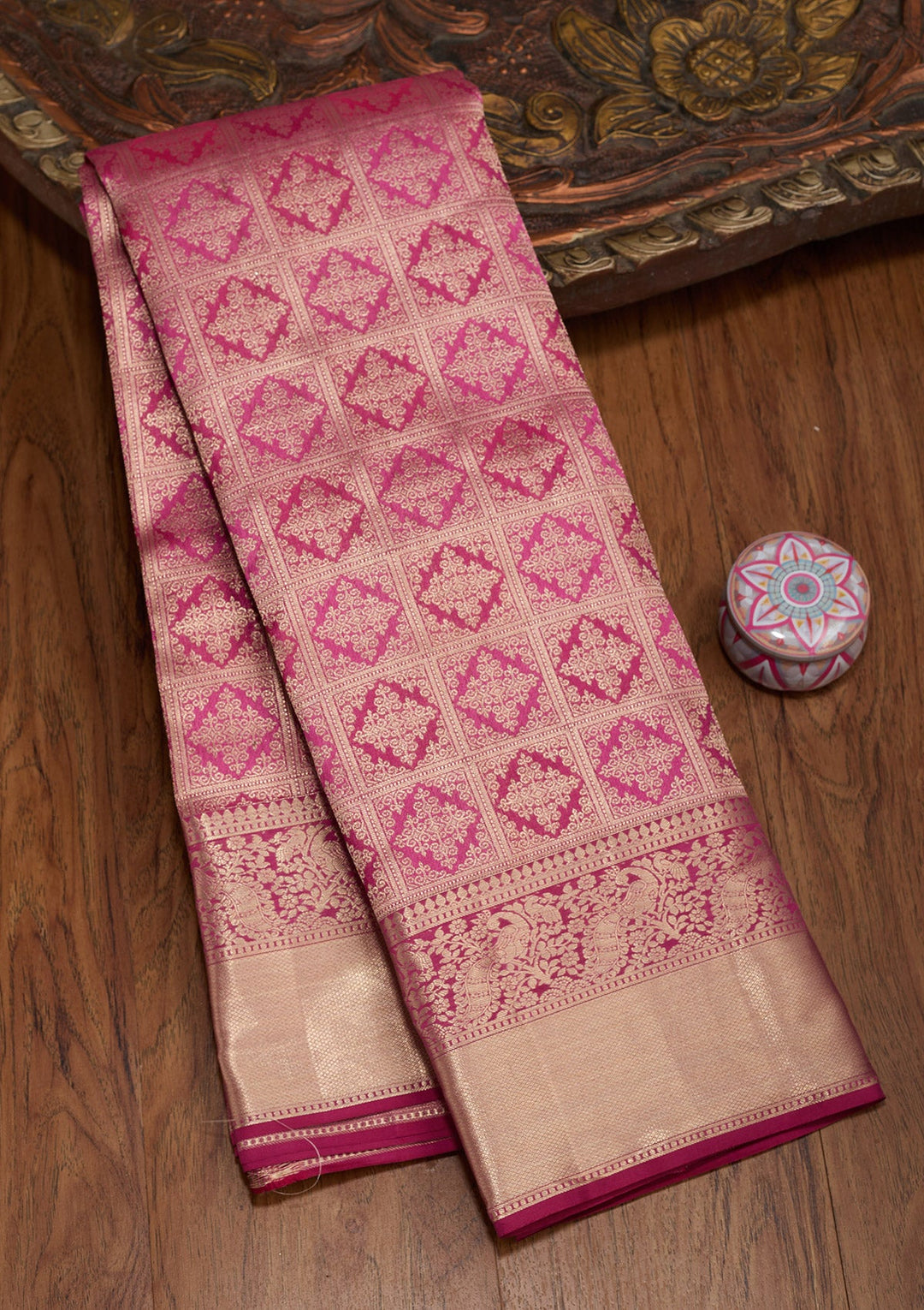 Multi Zariwork Pure Silk Saree-koskii