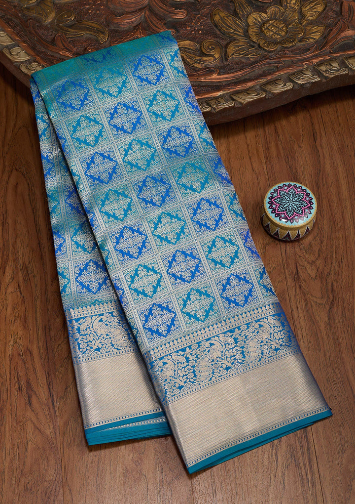 Multi Zariwork Pure Silk Saree-koskii