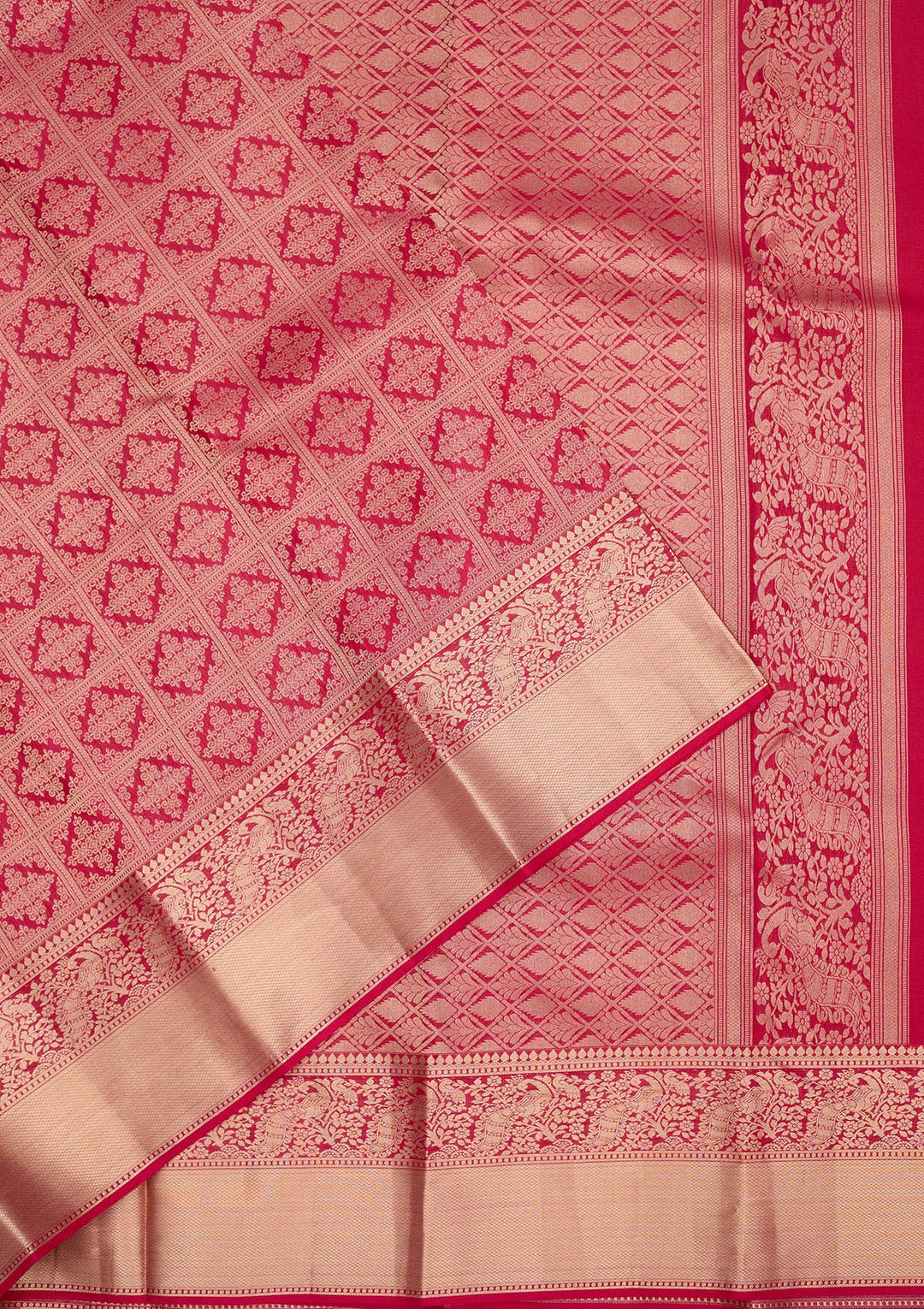 Pink Zariwork Pure Silk Saree-Koskii