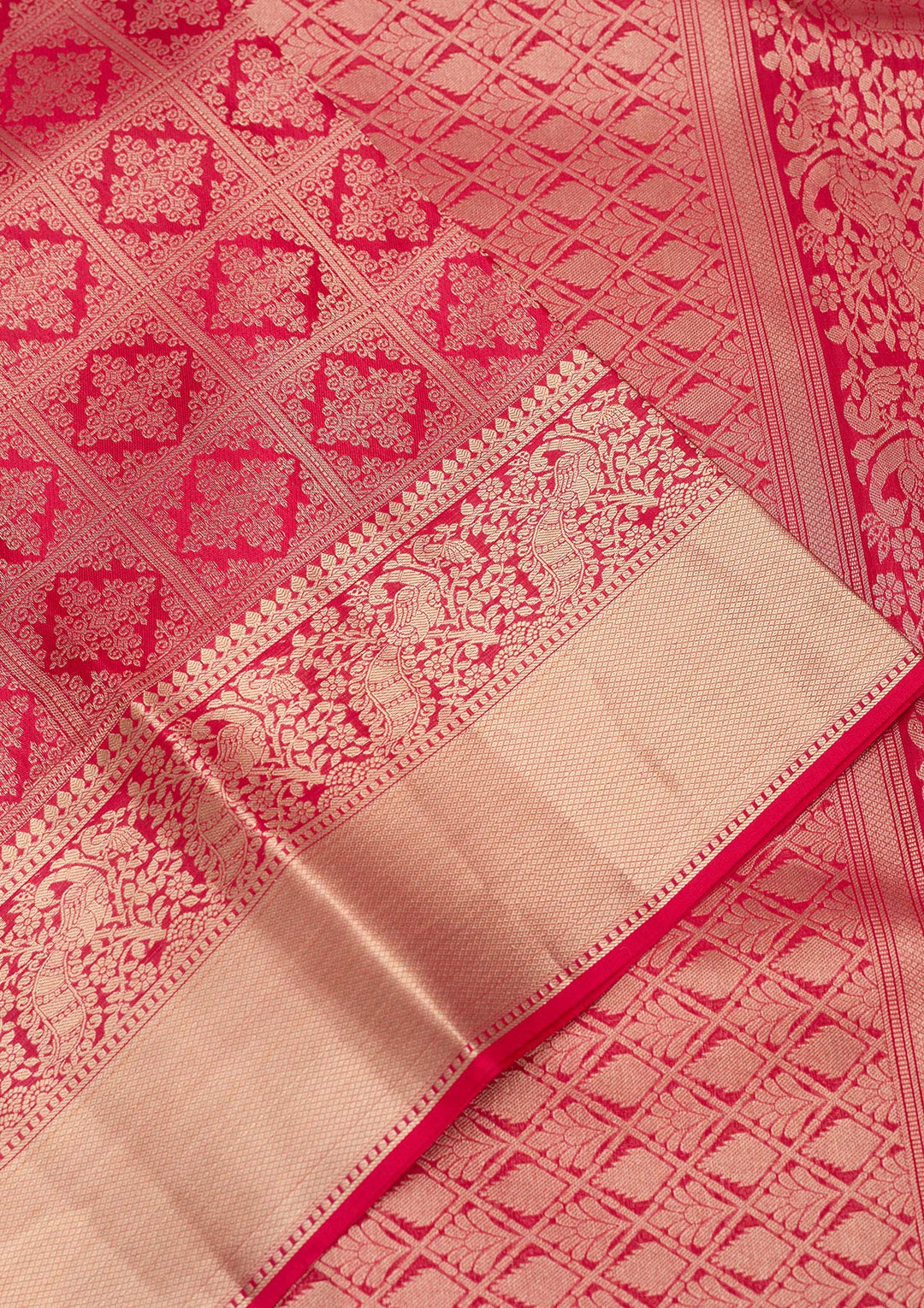 Pink Zariwork Pure Silk Saree-Koskii
