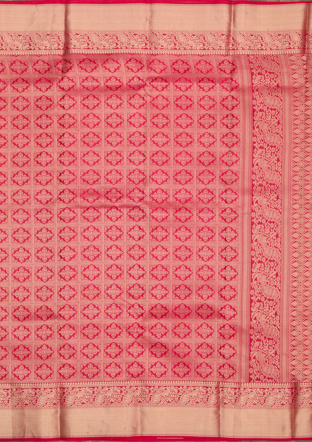 Pink Zariwork Pure Silk Saree-Koskii