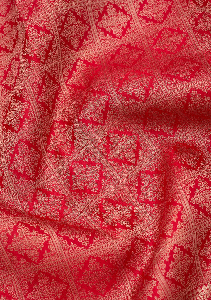 Red Zariwork Pure Silk Saree
