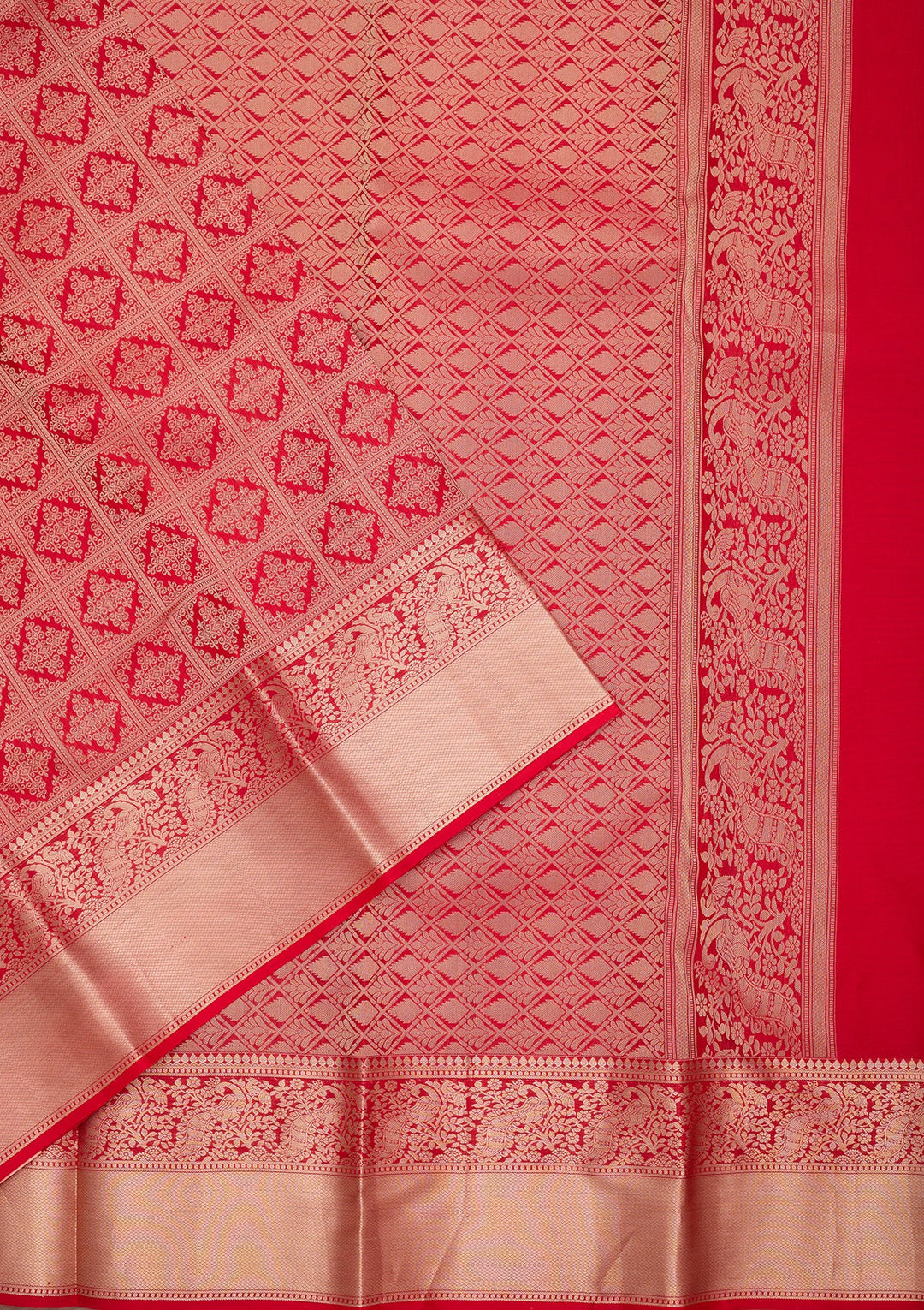 Red Zariwork Pure Silk Saree