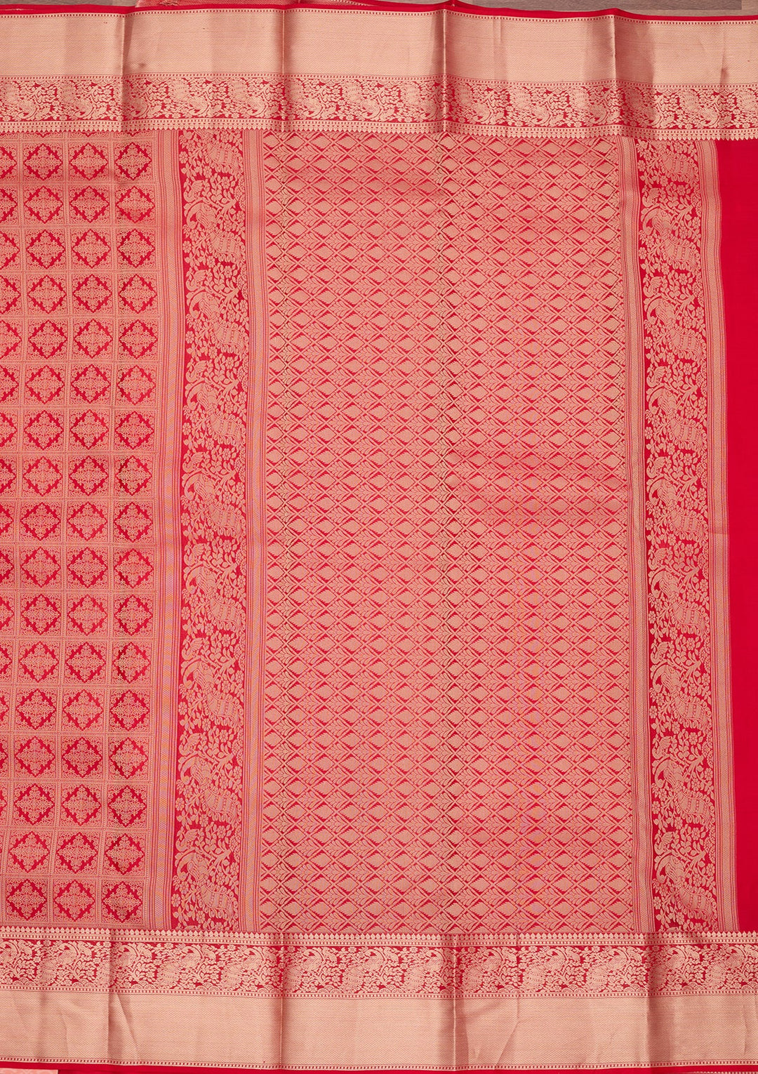 Red Zariwork Pure Silk Saree