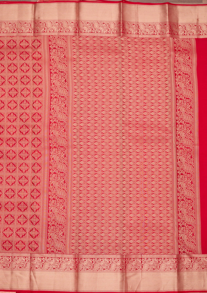 Red Zariwork Pure Silk Saree
