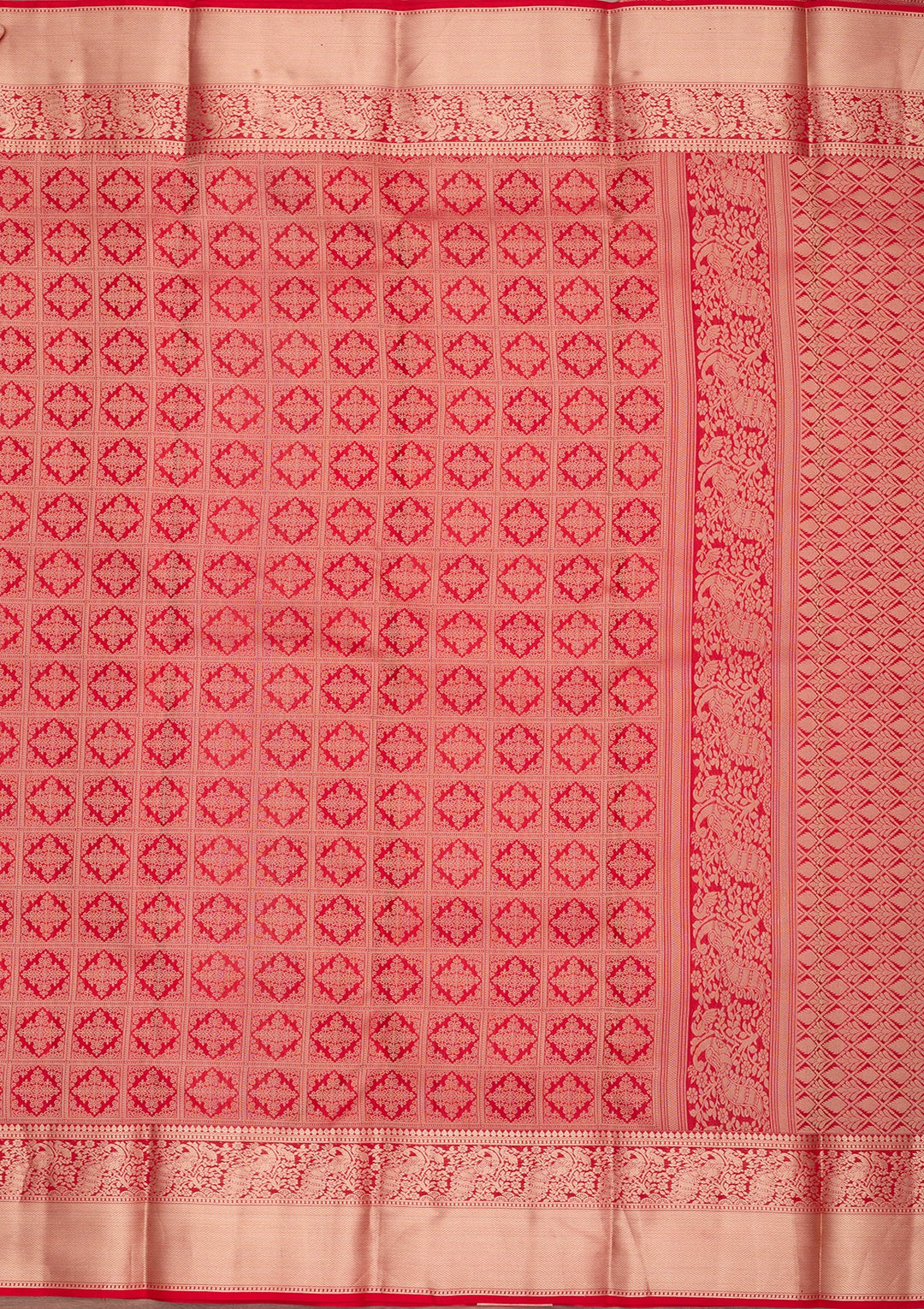 Red Zariwork Pure Silk Saree