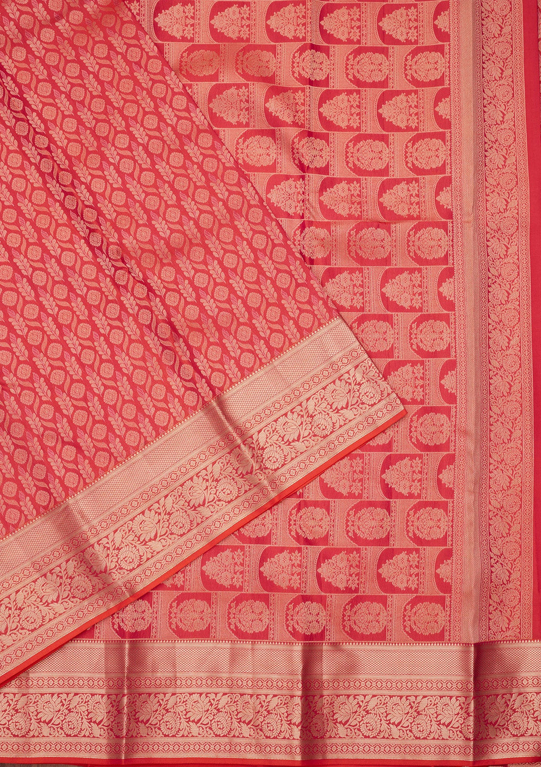 Orange Zariwork Pure Silk Silk_Saree-koskii