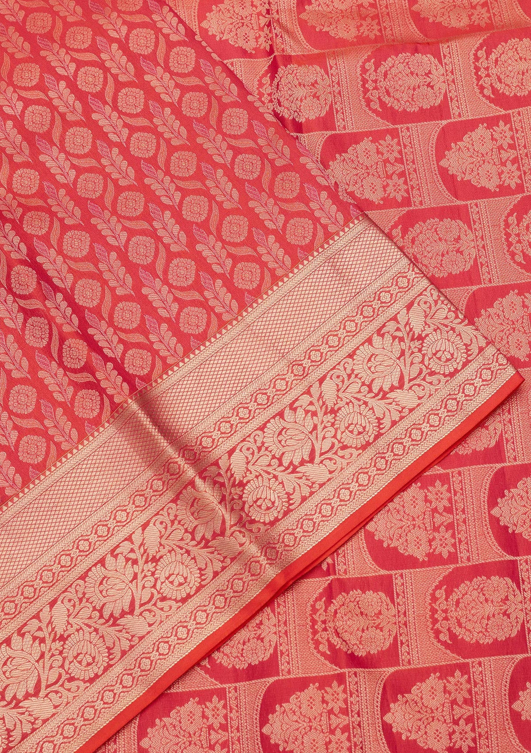 Orange Zariwork Pure Silk Silk_Saree-koskii