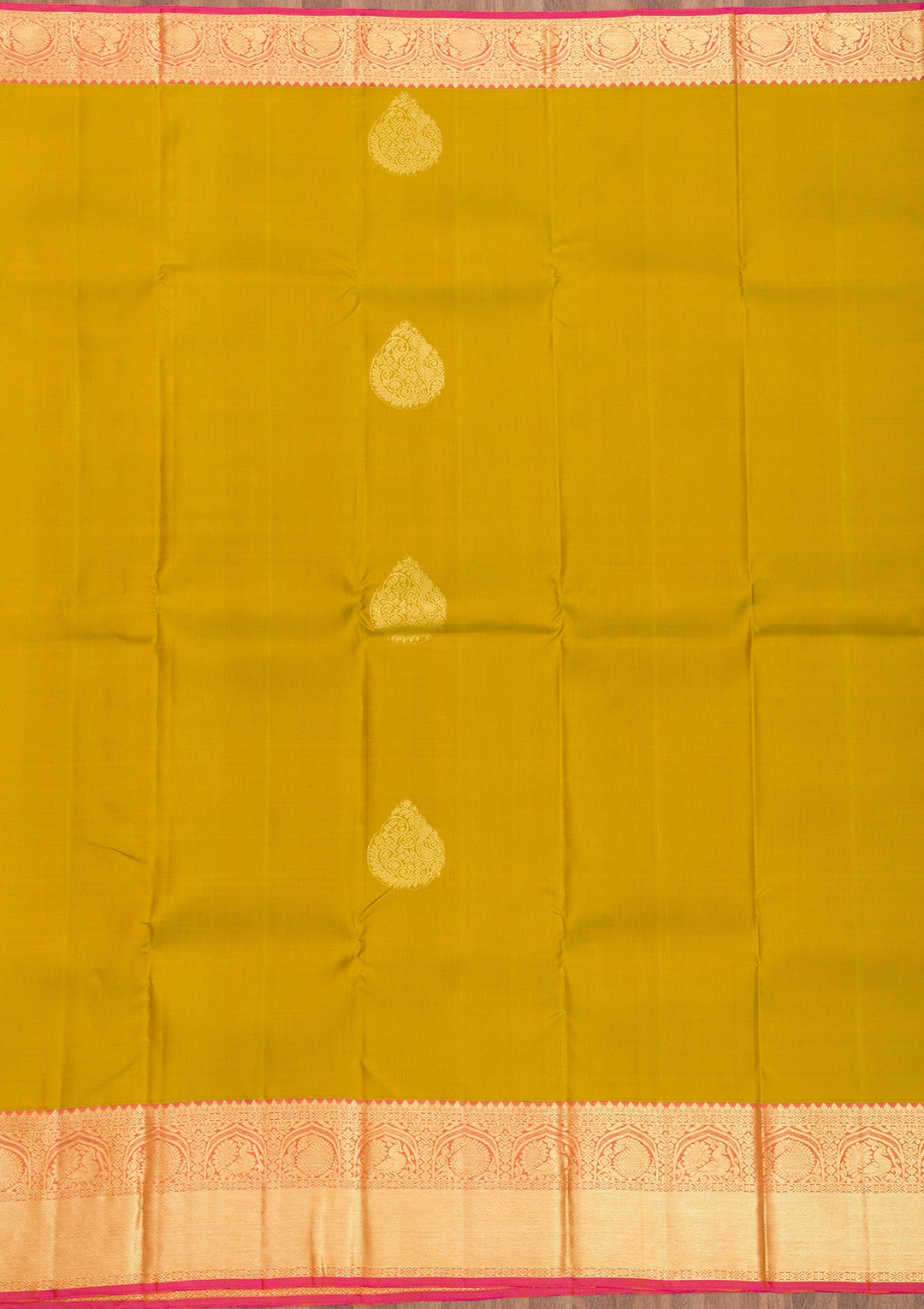 Mehendi Zariwork Pure Silk Saree-Koskii