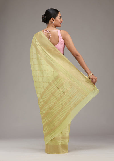 Pista Green Zariwork Georgette Saree-Koskii