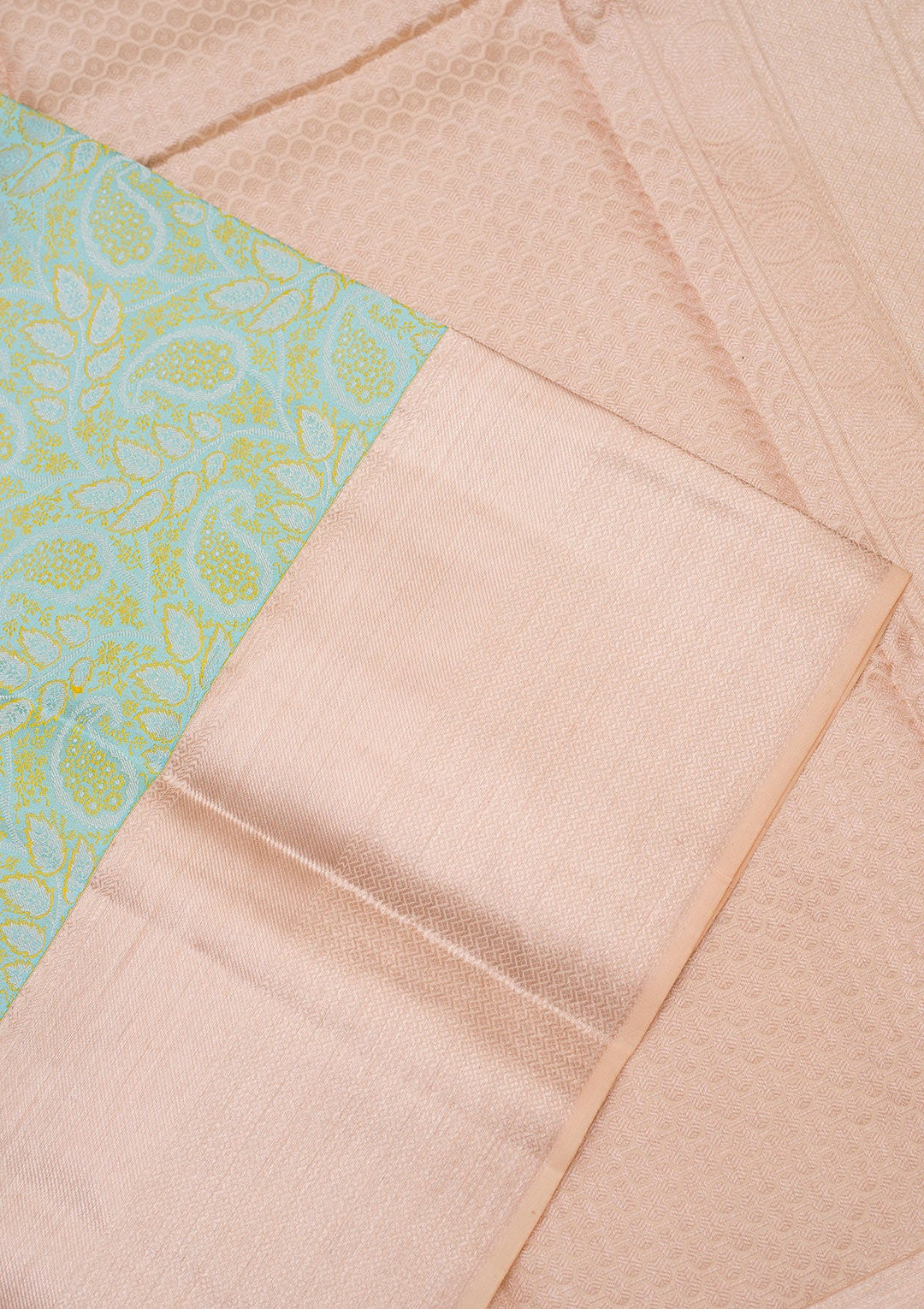 Sea Green Zariwork Pure Silk Saree-koskii