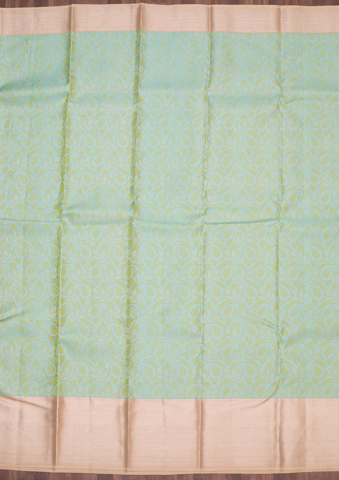 Sea Green Zariwork Pure Silk Saree-koskii