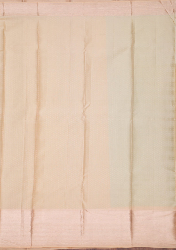 Sea Green Zariwork Pure Silk Saree-koskii