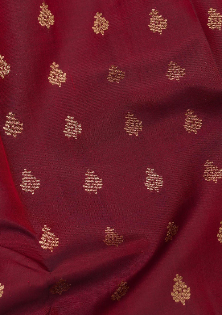 Brown Zariwork Pure Silk Saree-Koskii