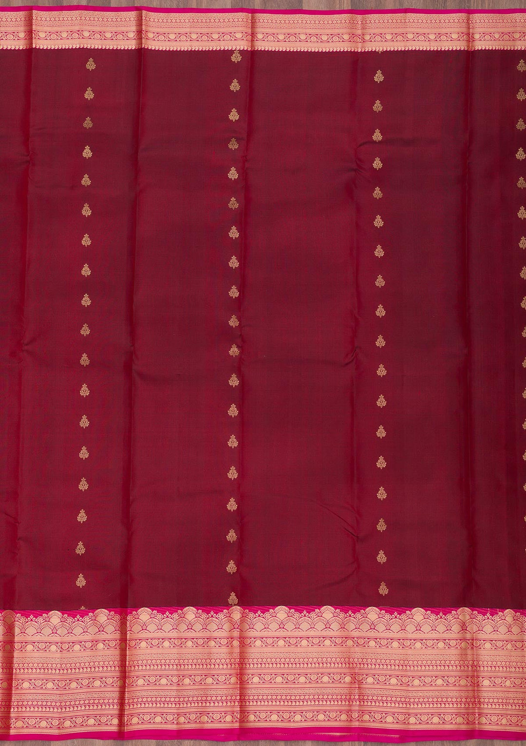 Brown Zariwork Pure Silk Saree-Koskii