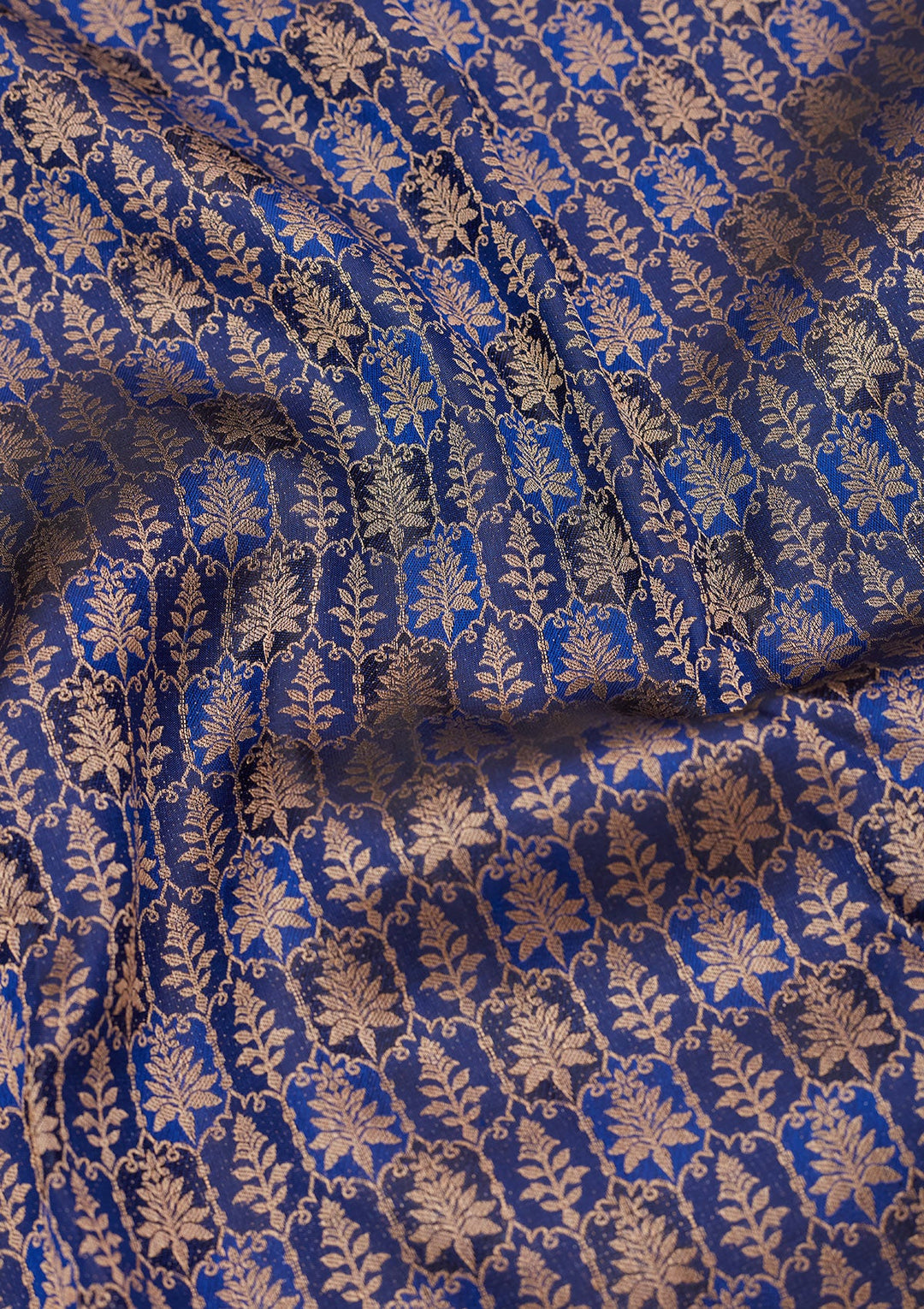 Navy Blue Zariwork Pure Silk Saree-koskii