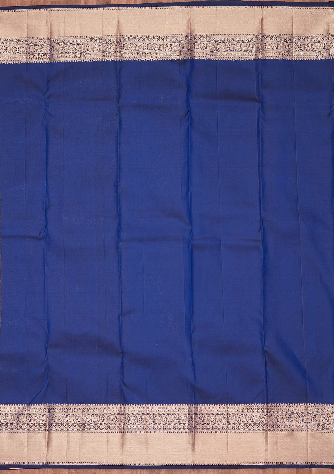 Navy Blue Zariwork Pure Silk Saree-koskii
