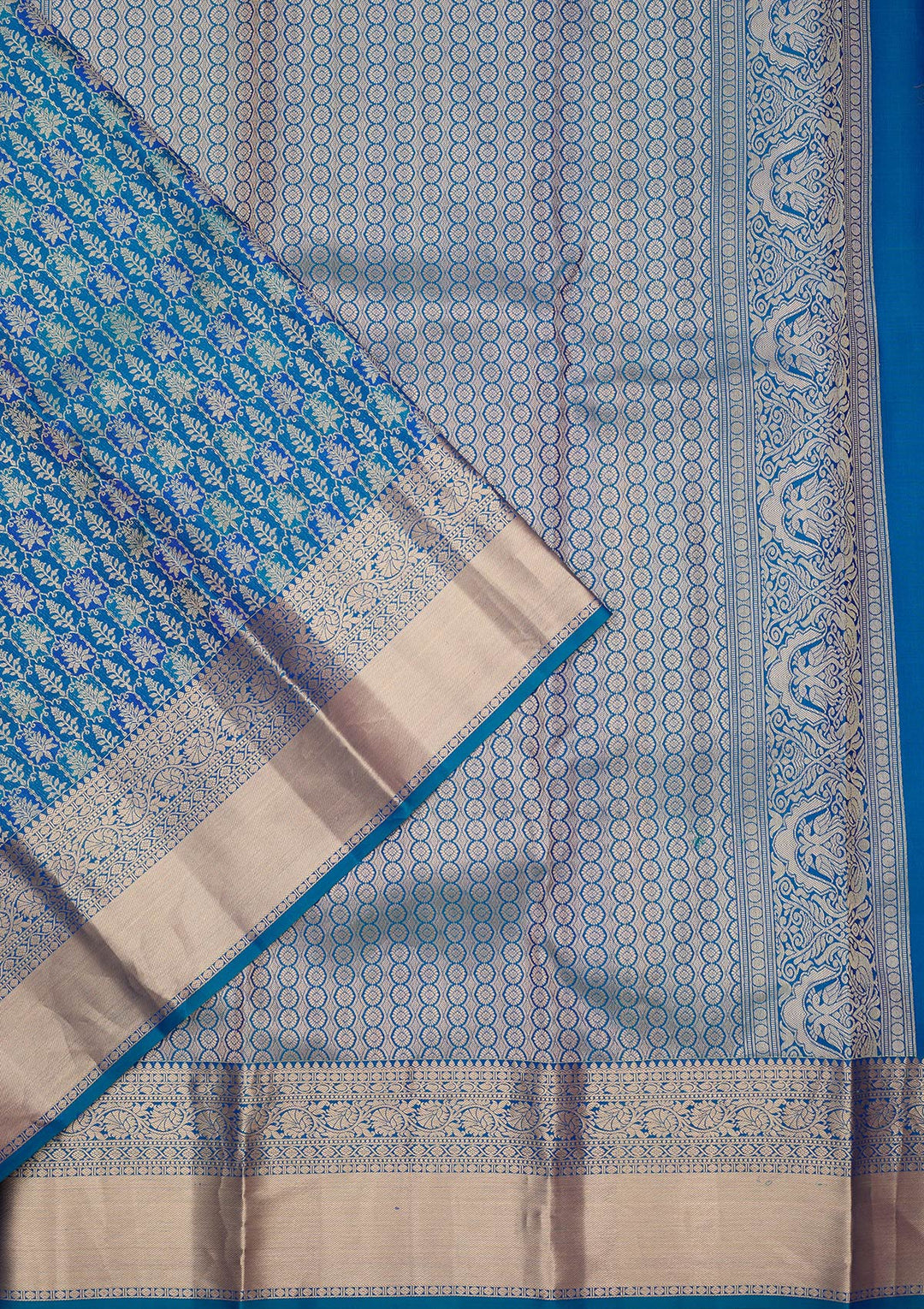 Royal Blue Zariwork Pure Silk Saree