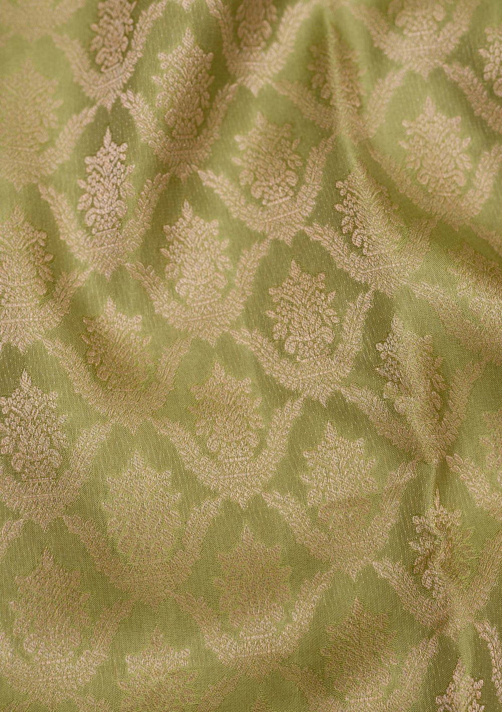 Pista Green Zariwork Pure Silk Saree-koskii