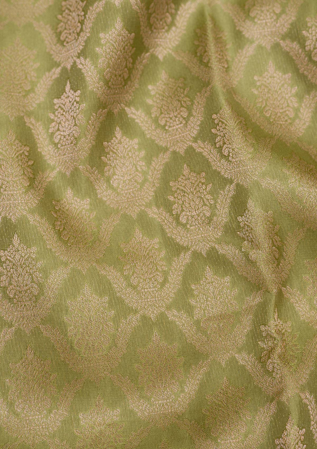 Pista Green Zariwork Pure Silk Saree-koskii