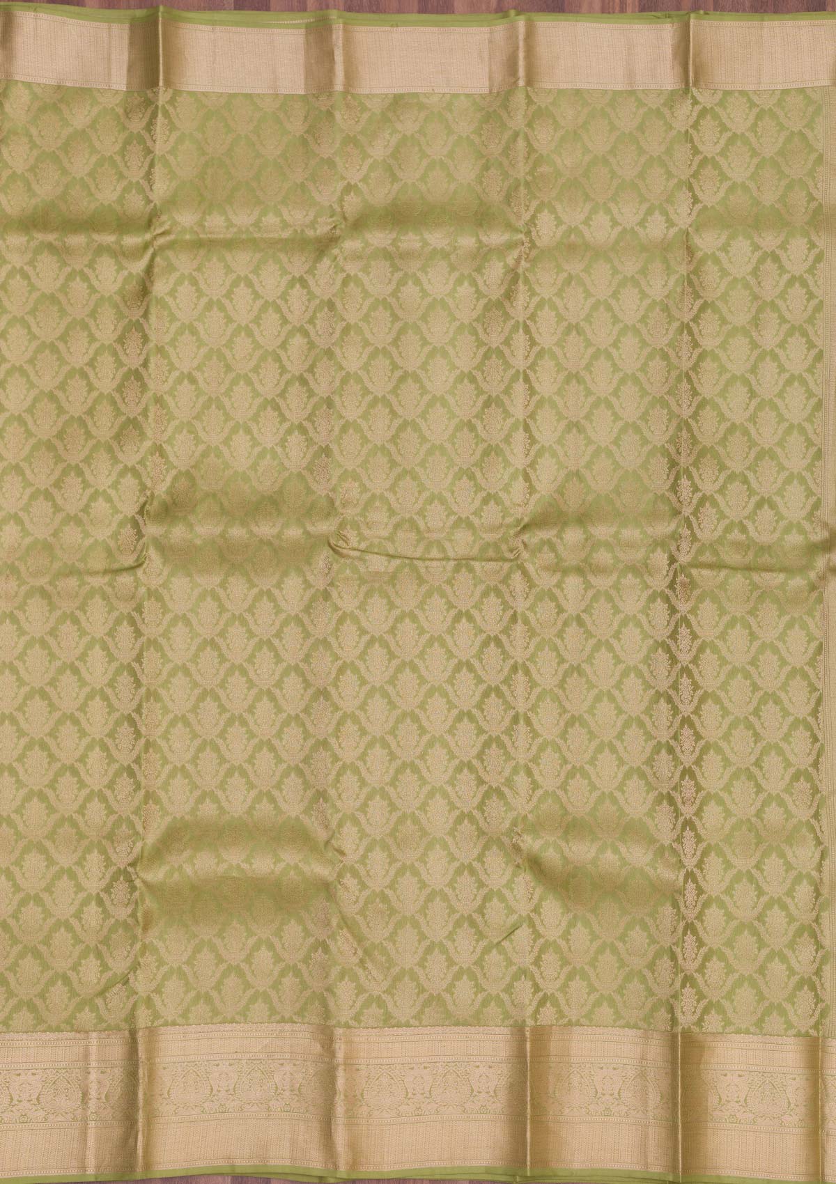 Pista Green Zariwork Pure Silk Saree-koskii
