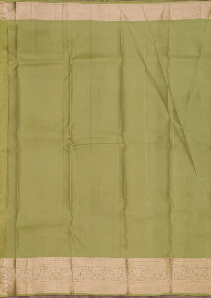 Pista Green Zariwork Pure Silk Saree-koskii