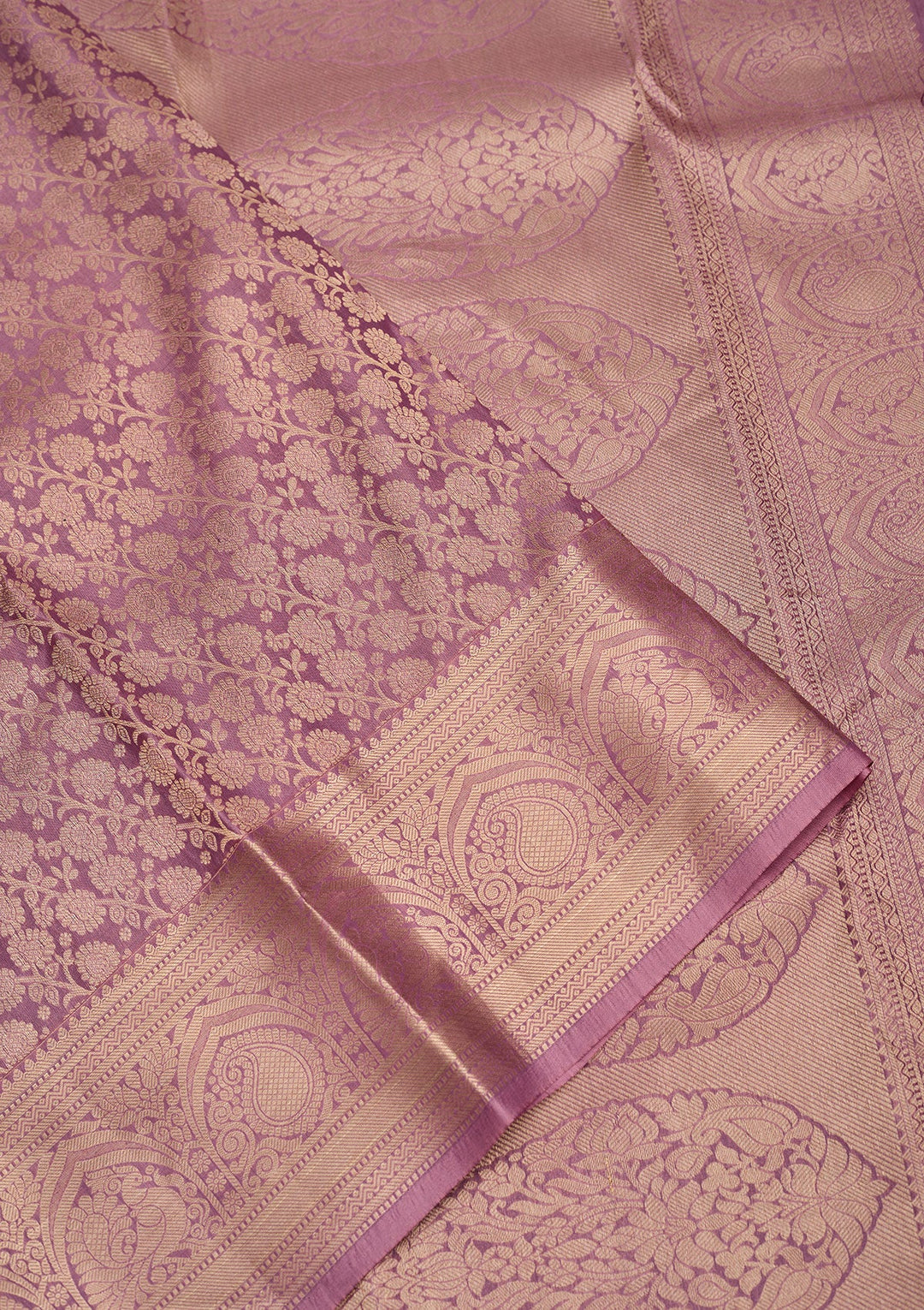 Onion Pink Zariwork Pure Silk Saree-Koskii