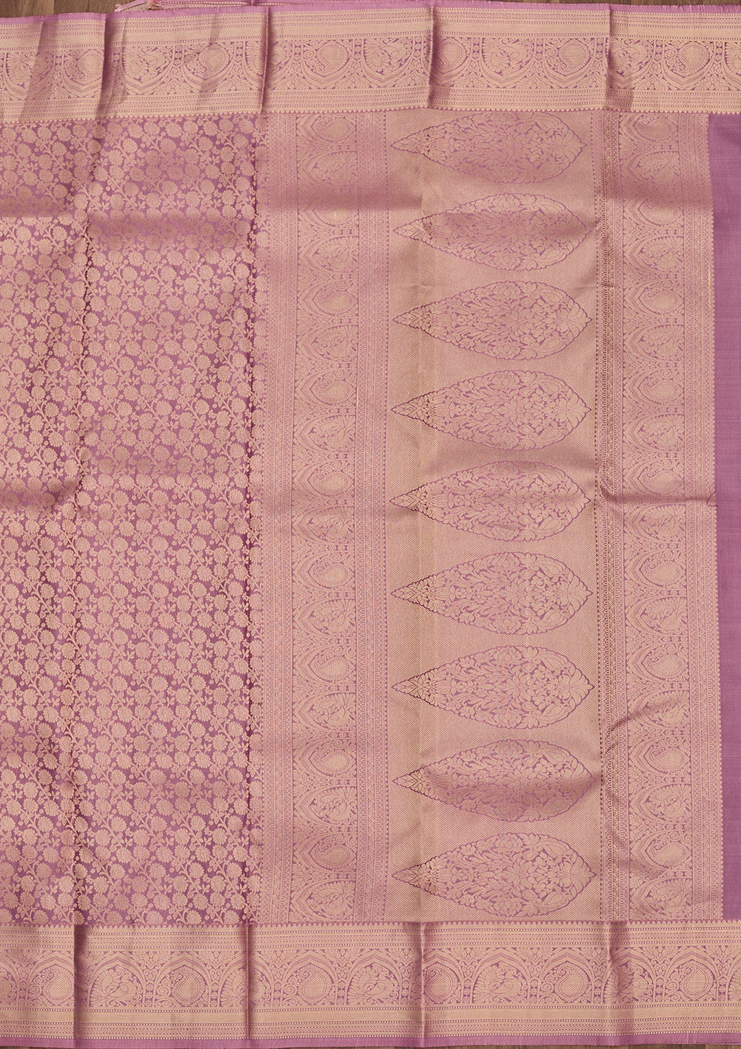 Onion Pink Zariwork Pure Silk Saree-Koskii