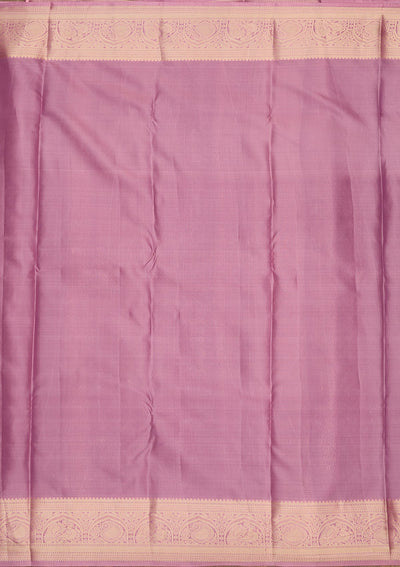 Onion Pink Zariwork Pure Silk Saree-Koskii
