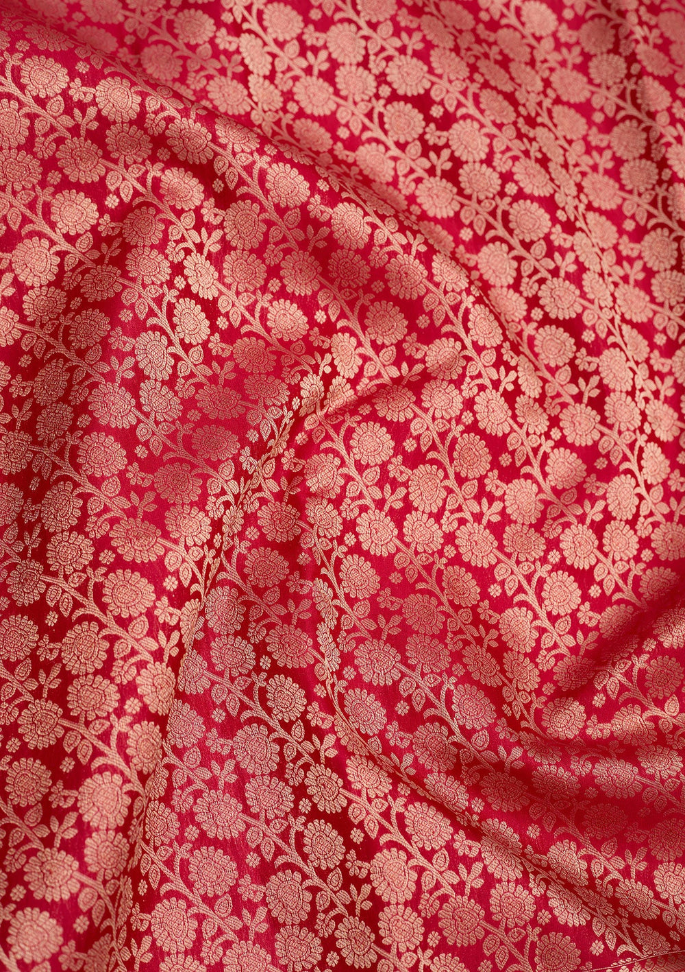 Red Zariwork Pure Silk Saree-Koskii