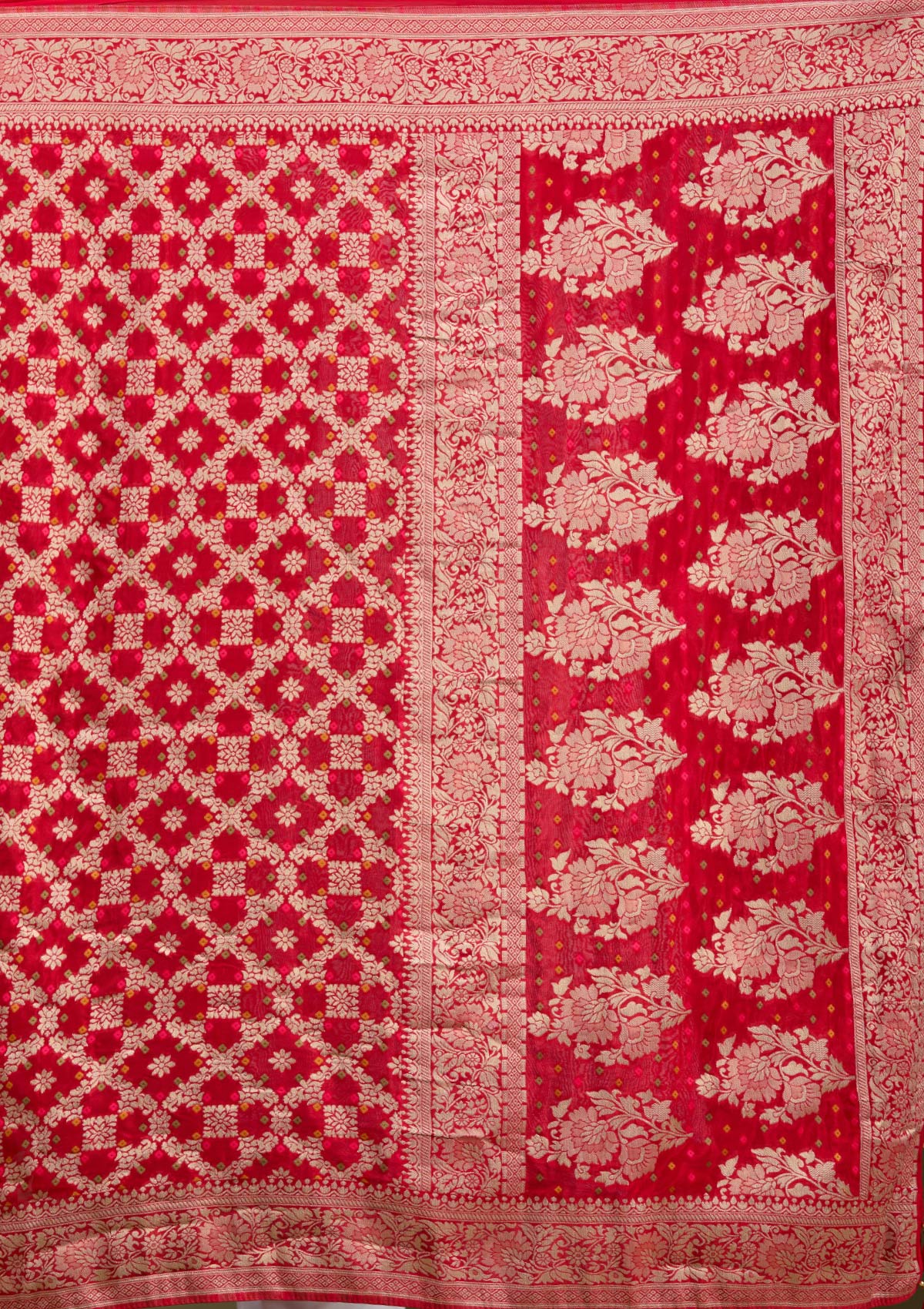 Red Zariwork (Gold) Silk Silk_Saree-koskii