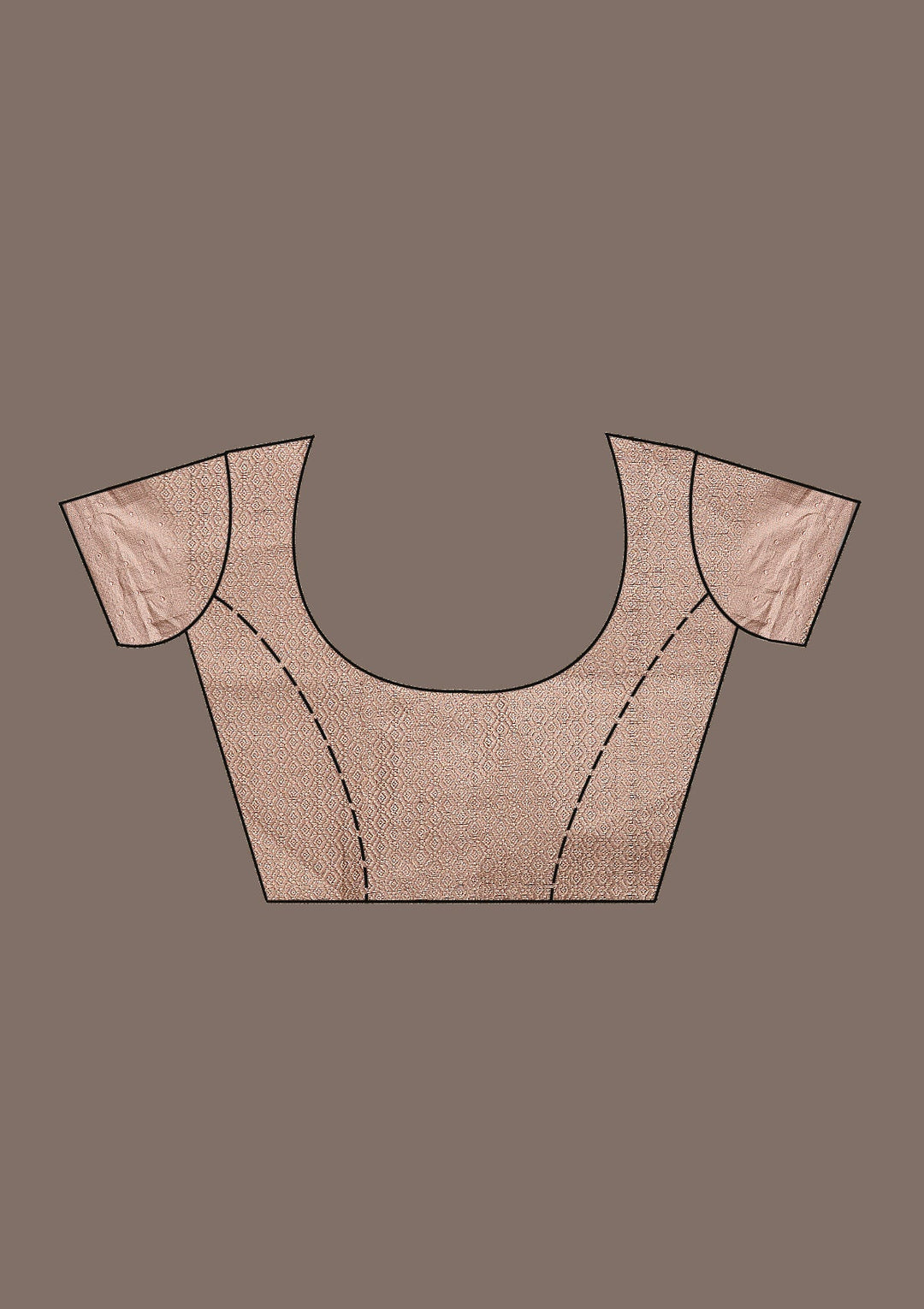 Peach Zariwork Tissue Saree-Koskii