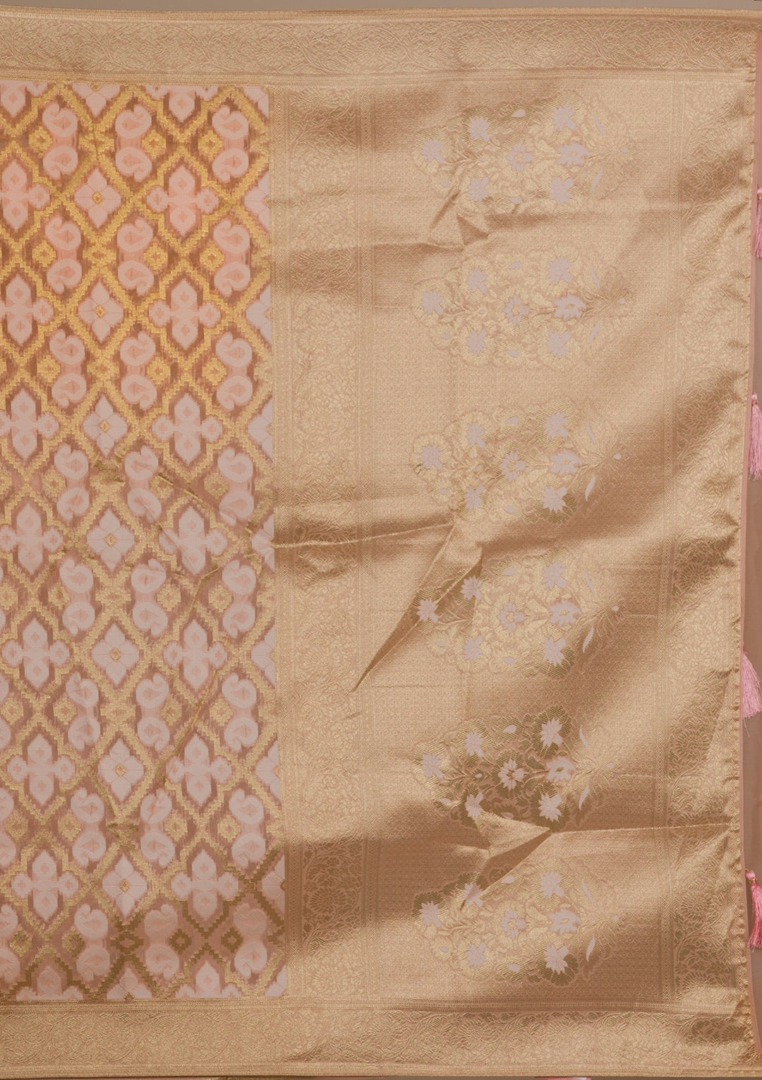 Onion Pink Sequins Georgette Designer Saree-Koskii