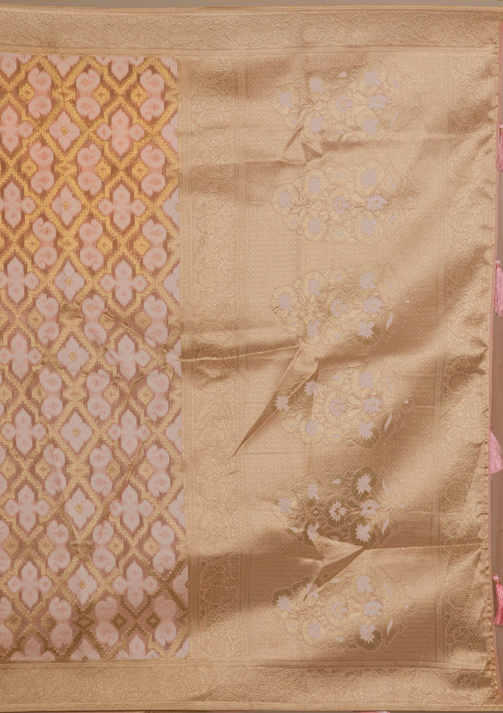 Onion Pink Sequins Georgette Designer Saree-Koskii