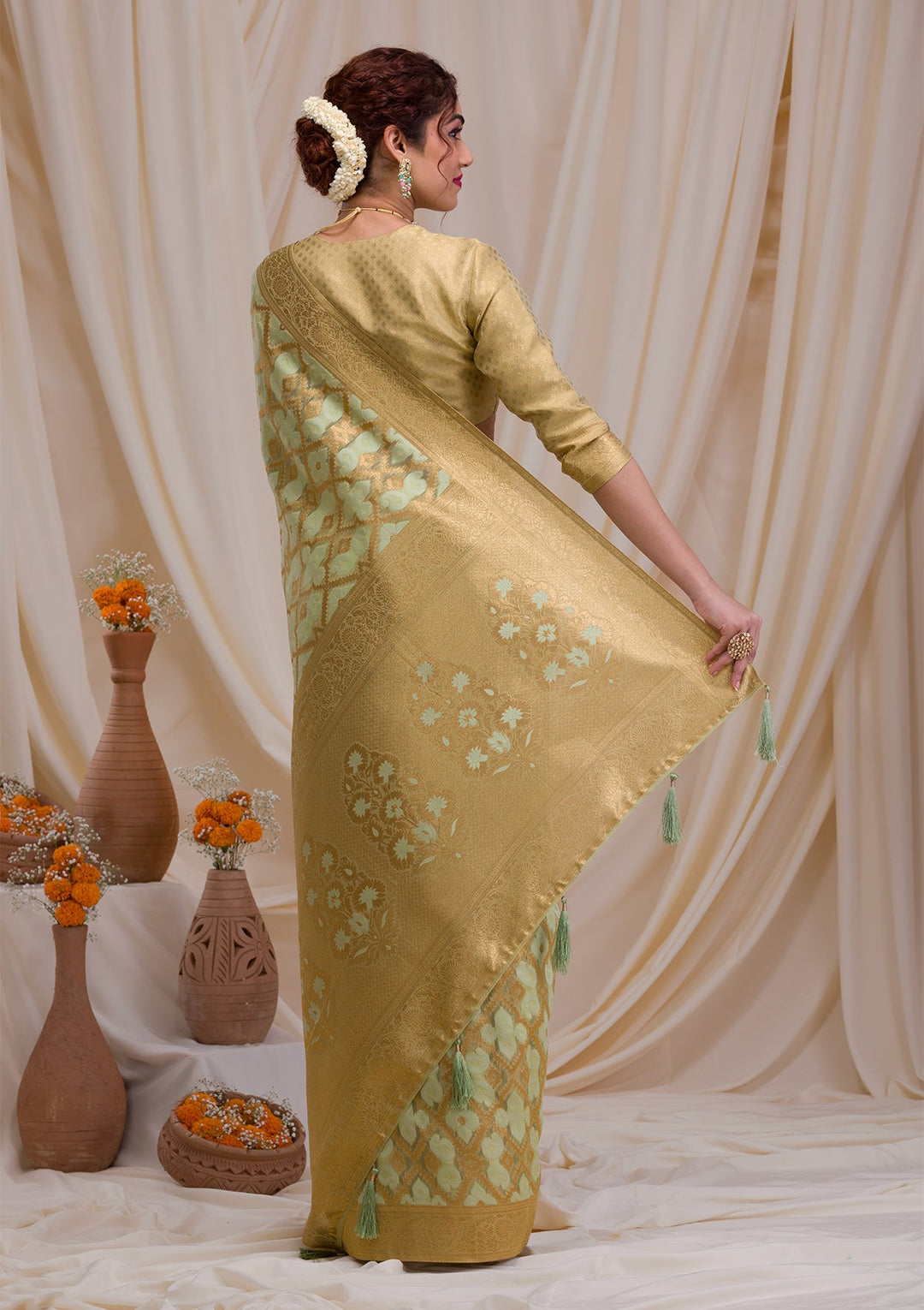 Maroon Stonework Georgette Designer Saree-Koskii